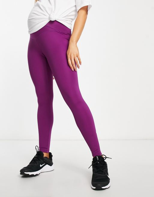 Nike Training One Dri-FIT maternity leggings in purple