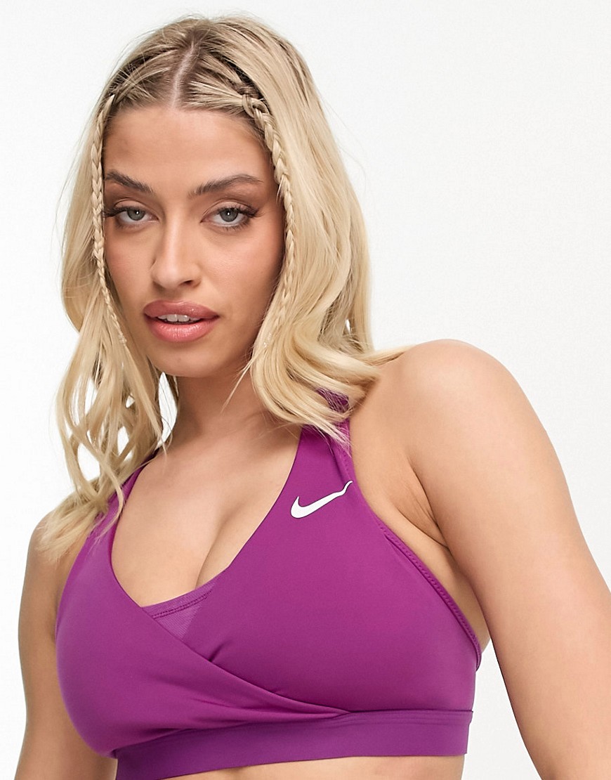 Nike One Dri-fit Maternity Swoosh Bra In Purple