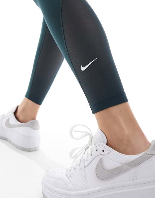 Nike Training One Dri-Fit mid rise 7/8 leggings in jungle green