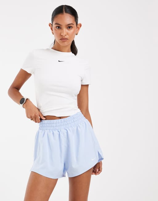 Nike Training - One Dri-FIT - Pantaloncini 2 in 1 blu a vita alta da 3", 2 di 5