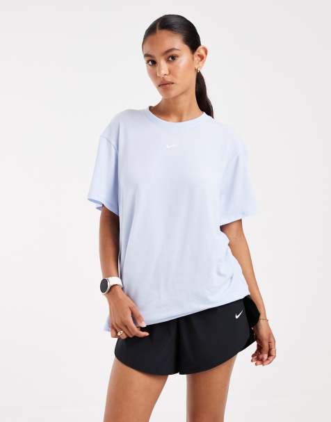 Nike Training One Dri-FIT relaxed short sleeve top in blue - view 1