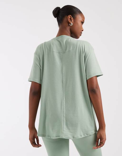 Nike Training One Dri-FIT relaxed short sleeve top in green, 4 of 4