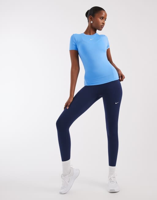 Nike Training One Dri-FIT short sleeve t-shirt in blue, 2 of 4