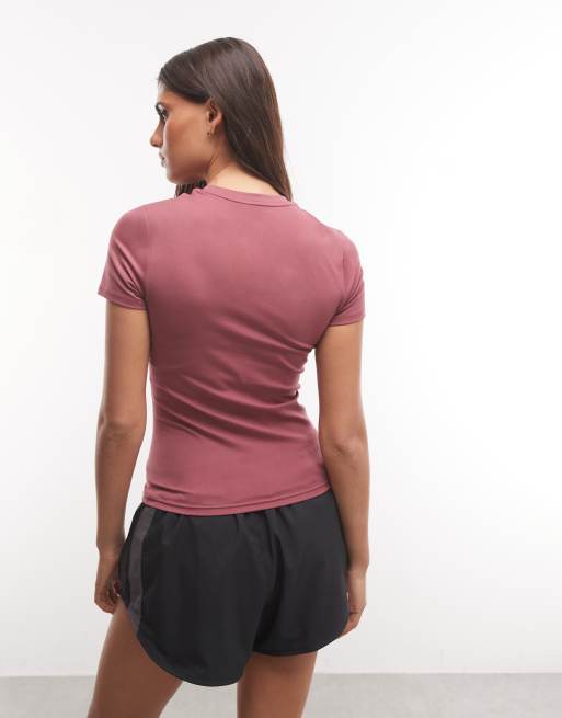 Nike Training One Dri-FIT short sleeve t-shirt in pink, 4 of 4