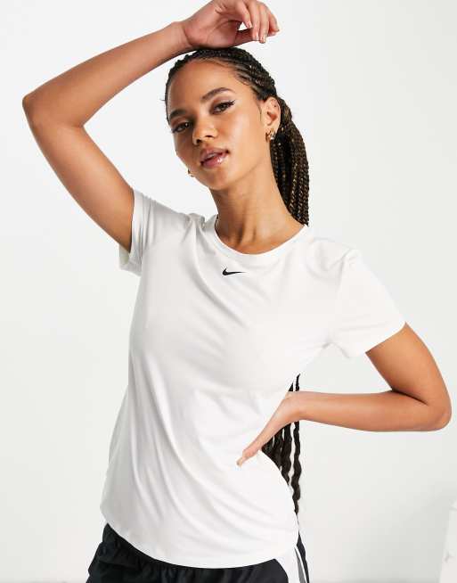 Nike dri fit clearance white t shirt women's