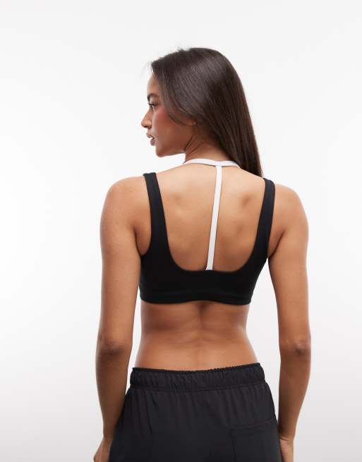 Nike Training One Dri-FIT sports-BH med dobbelt strop i sort, 4 af 4
