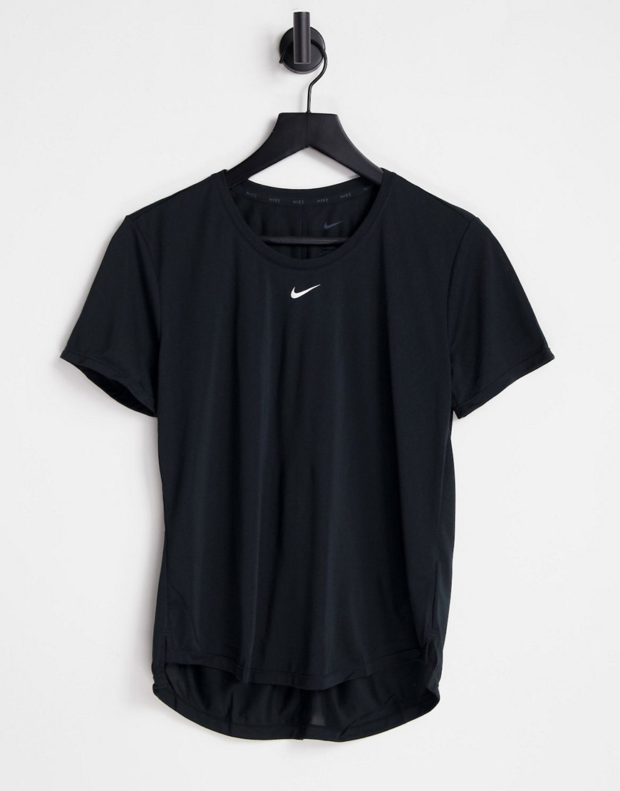 Nike One Dri-fit Standard Fit Short Sleeve T-shirt In Black