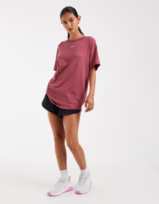Nike Training One Dri-FIT top à manches courtes ample rose, 2 de 4