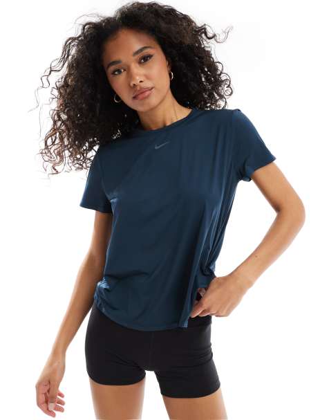 Nike Training One Dri-Fit top in navy