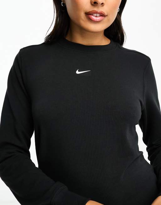 Nike Performance ONE CREW TUNIC - Sweatshirt - black/white/black