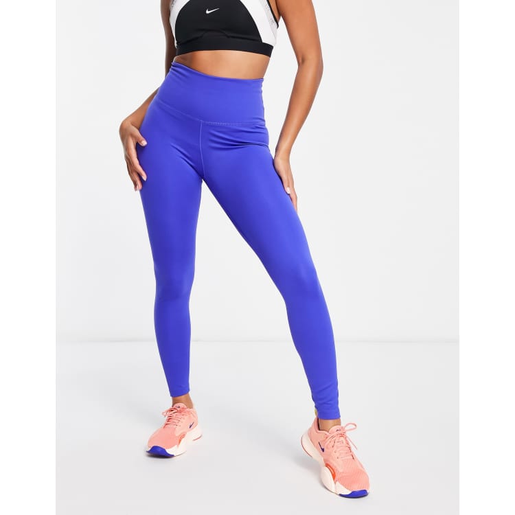 NIKE ONE DRI-FIT WOMENS PERFORMANCE TIGHTS GRAFFITI PRINT JDI BLUE