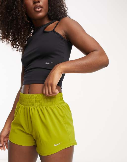 Nike Training One high rise shorts in green