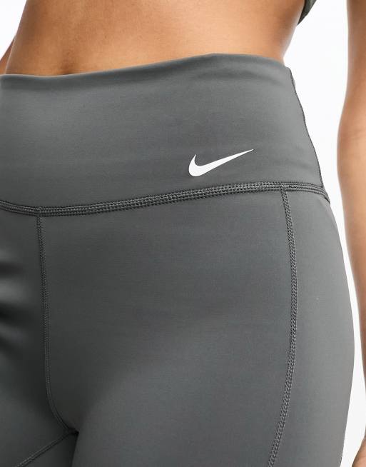 Nike Training One leakproof high rise shorts in grey