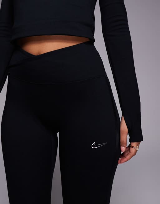 Nike Training - One - Legging en tissu Dri-FIT à taille croisée - Noir, 5 de 5