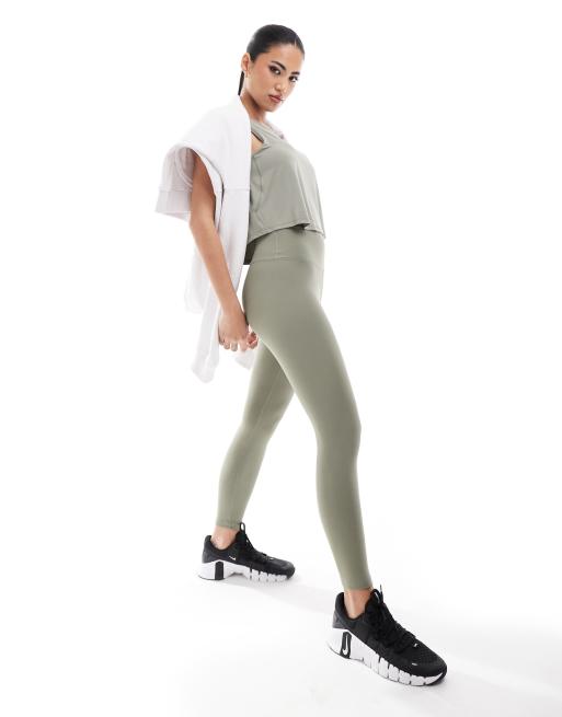 Nike Training One Leggings a vita alta a 7/8 kaki ASOS