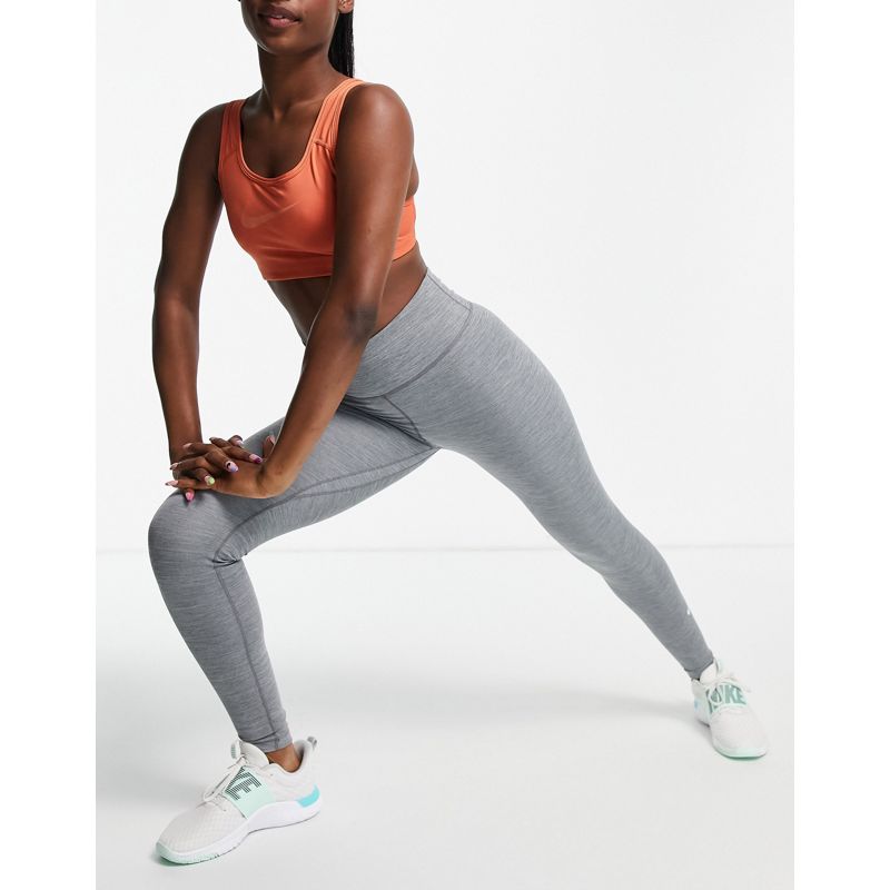 Nike Training – One ‑ Leggings in Grau meliert