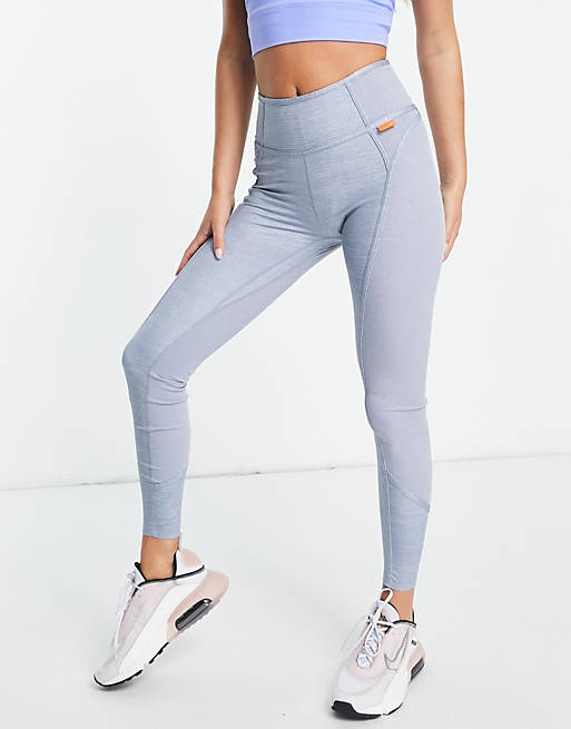 Women Nike Training One Luxe Dri-Fit leggings in blue 