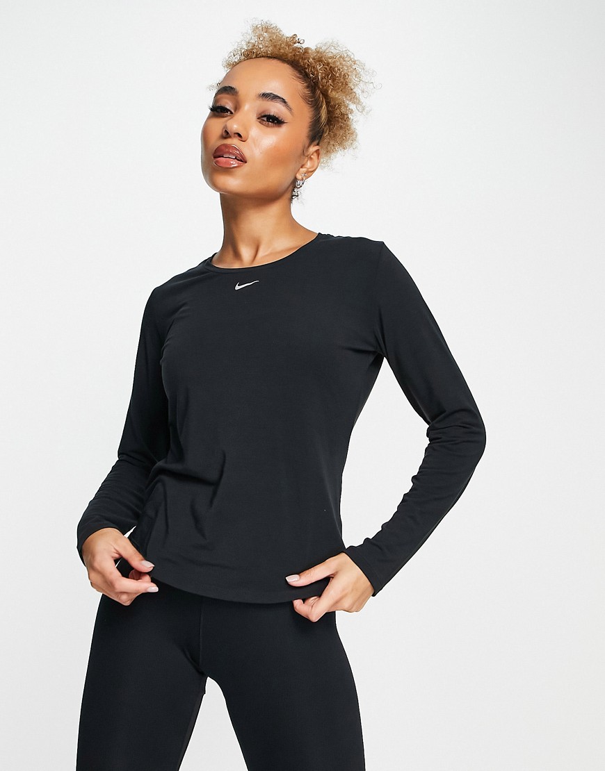 Nike Training One Luxe Dri-FIT long sleeve standard fit top in black