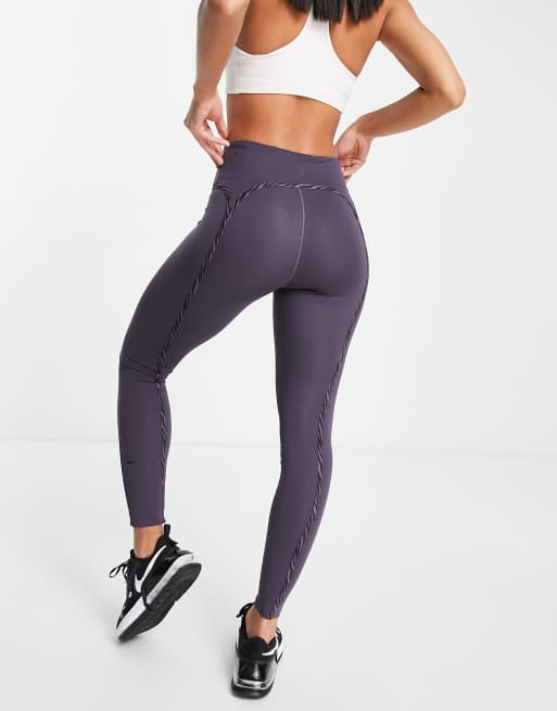 Nike Training One Luxe Iconclash leggings in purple