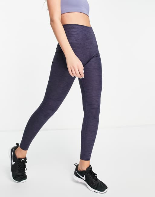 Nike Training One Luxe leggings in blue marl, 4 of 4