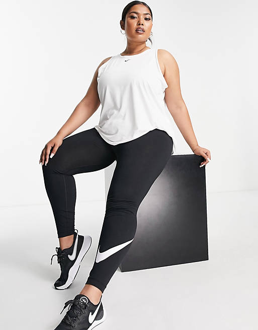 Women Nike Training One Plus Dri-FIT tank in white 