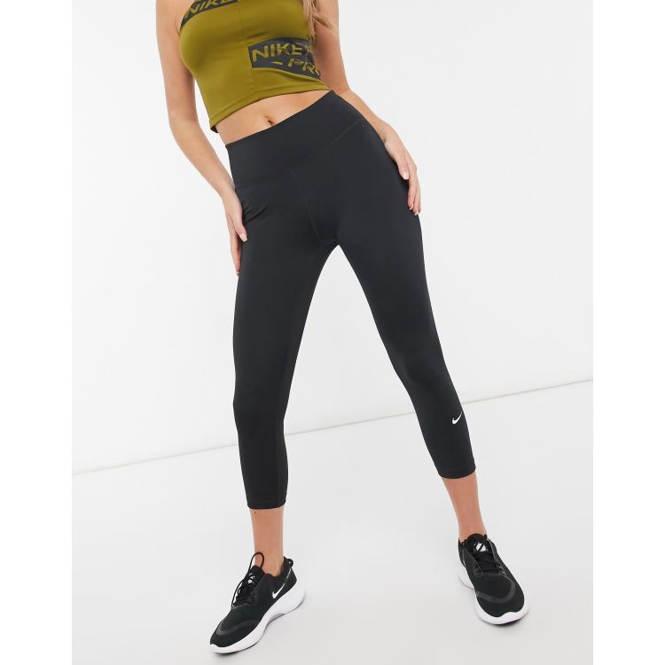 Nike Running Fast Dri-Fit crop leggings in khaki