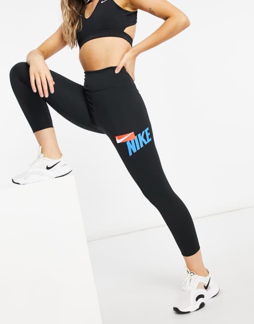 Nike Womens Pants Sculpt Training Crop Workout Tights 3/4 Length