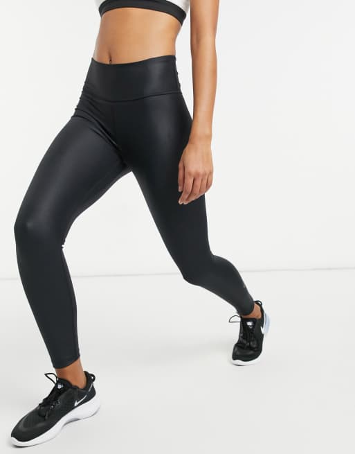 nike faux leather leggings