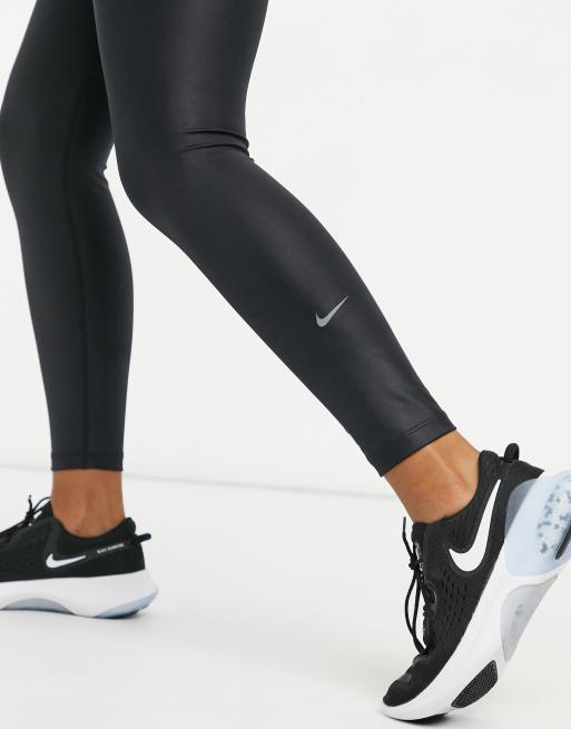 Nike OneWomen's Faux-Leather Mid-Rise 7/8 Leggings - Asport