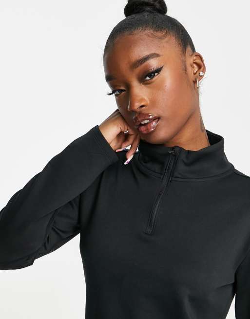 Nike black half zip top new arrivals