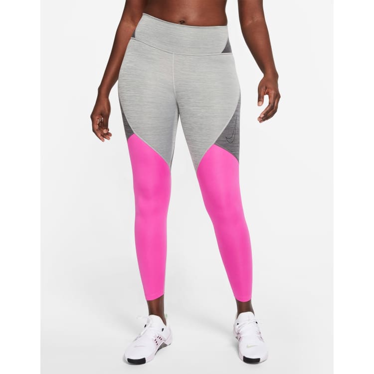  Nike NWT Women's Pro Training Dri Fit Tights (X-Large,  Pink/Grey) : Clothing, Shoes & Jewelry