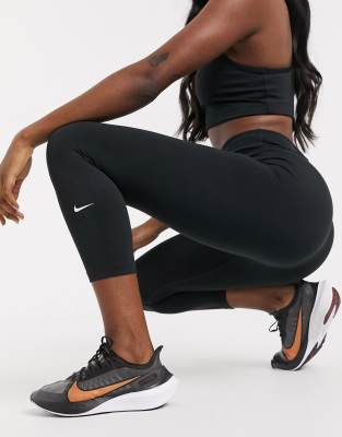 nike one mid rise crop