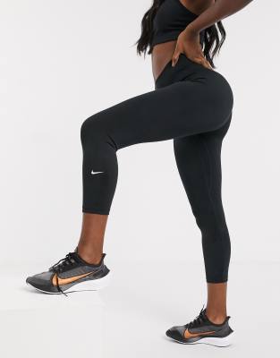 nike training one tight crop in black