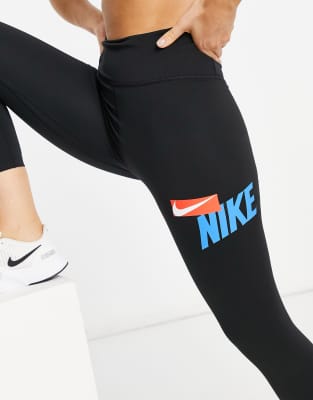 nike training one tight capri legging in black