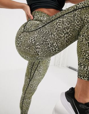 nike training leopard print leggings