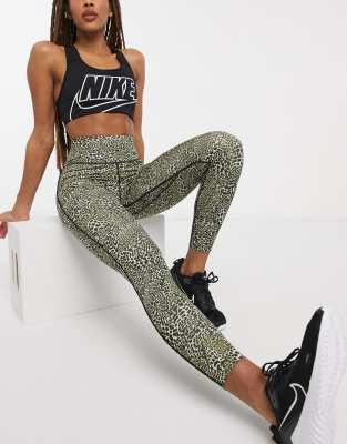 nike training leopard print leggings