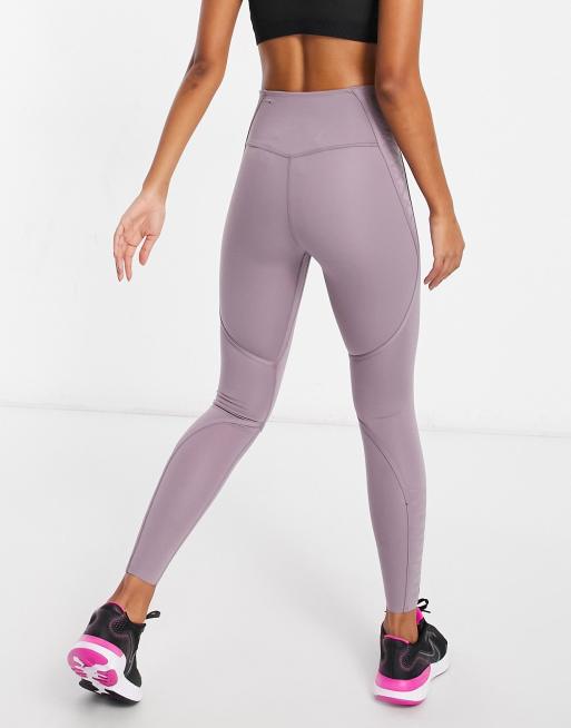Nike Training - One Tight - Legging met 7/8e pijpen en veterdetail in mauve, 2 van 4
