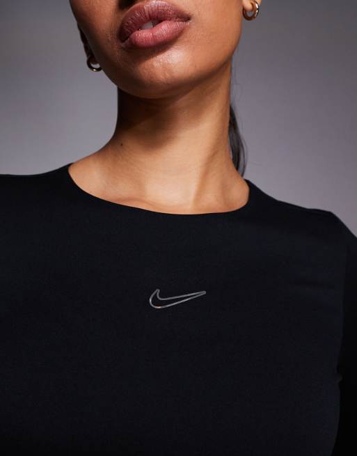 Nike Training - One - Top ajusté à manches longues - Noir, 4 de 4