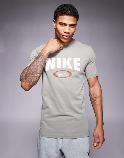 Nike Training oval logo t-shirt in khaki - view 1