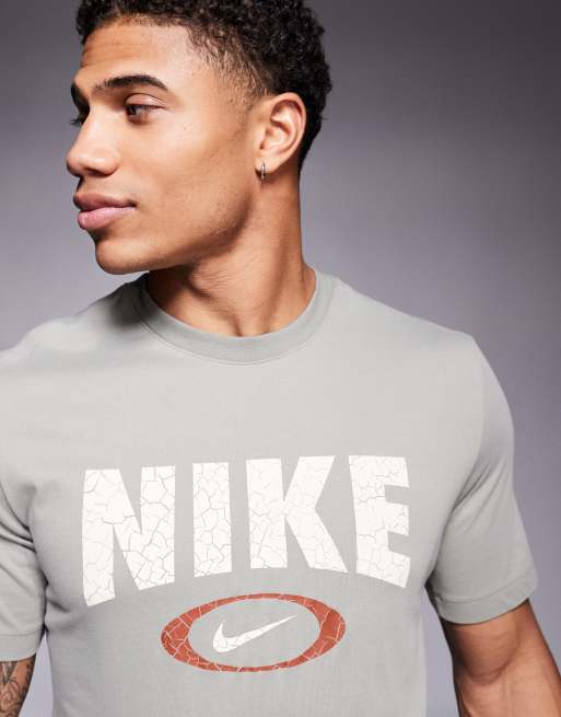 Nike Training oval logo t-shirt in khaki