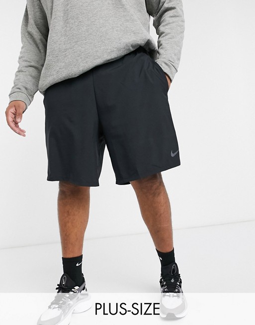 Nike Training Plus 8 inch woven shorts in black