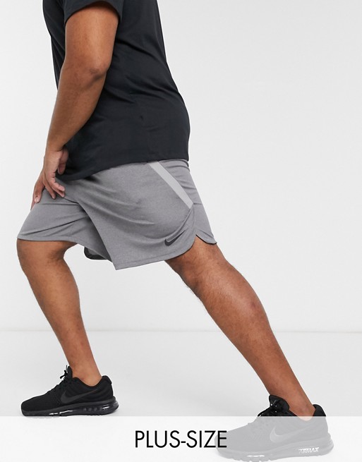 Nike Training Plus 9 inch shorts in grey