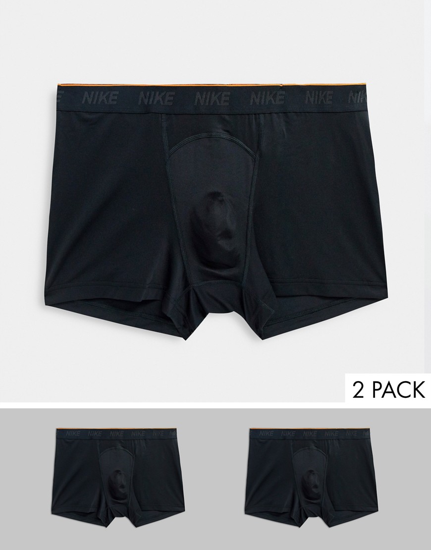 Nike Training Plus boxer trunks 2 pack in black