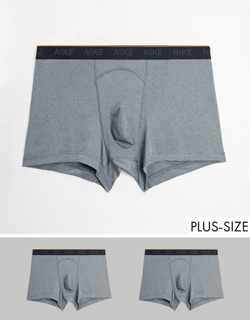 Nike Training Plus boxer trunks 2 pack in grey