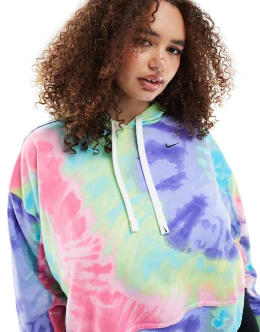 Nike Training Plus Dri FIT fleece tie dye hoodie in multi ASOS