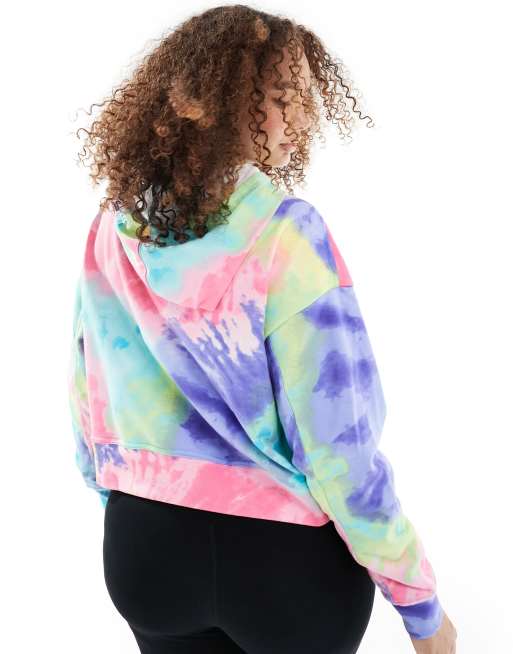 Pink tie dye online nike hoodie