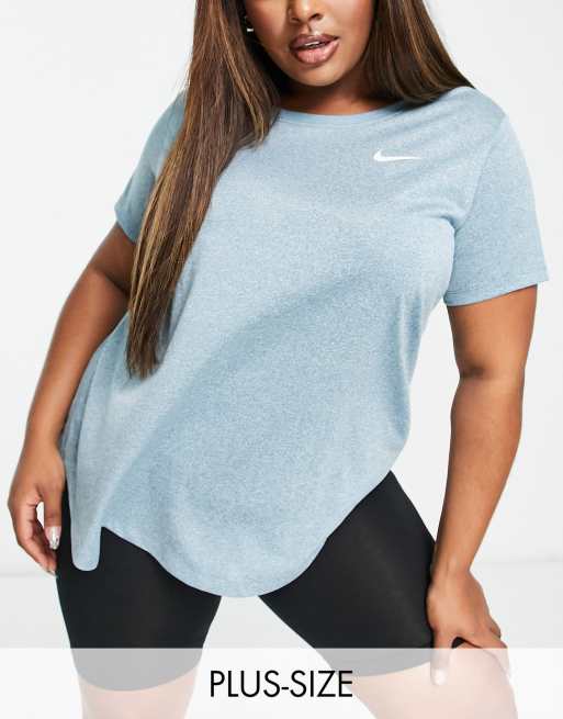 Nike Training Plus Dri Fit T Shirt In Aqua Blauw Asos