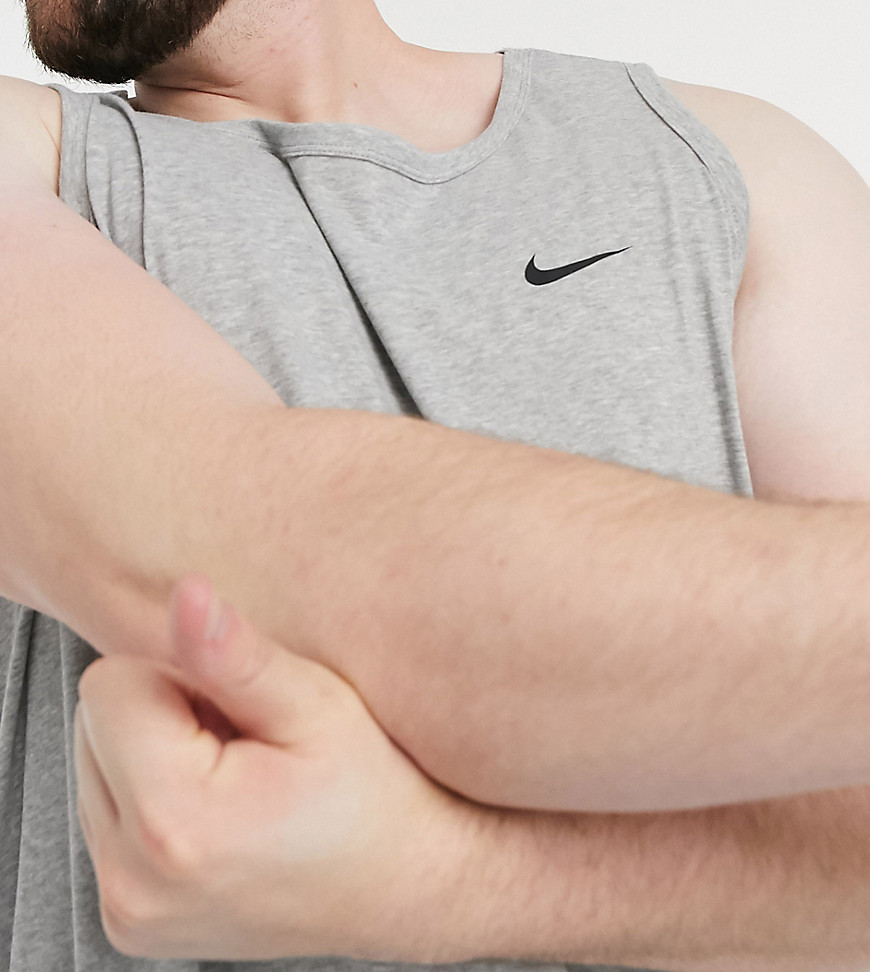 Nike Training Plus essential swoosh vest in grey