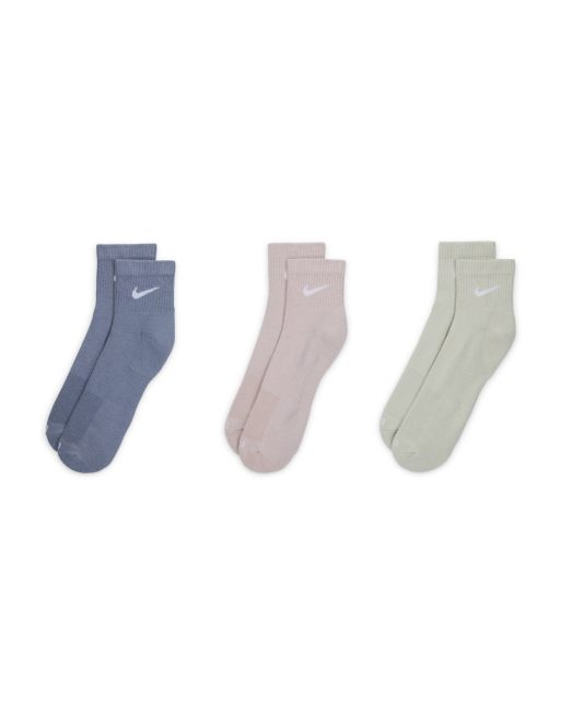 Nike Training Plus - Everyday Cushioned - Lot de 3 paires de chaussettes - Multicolore
