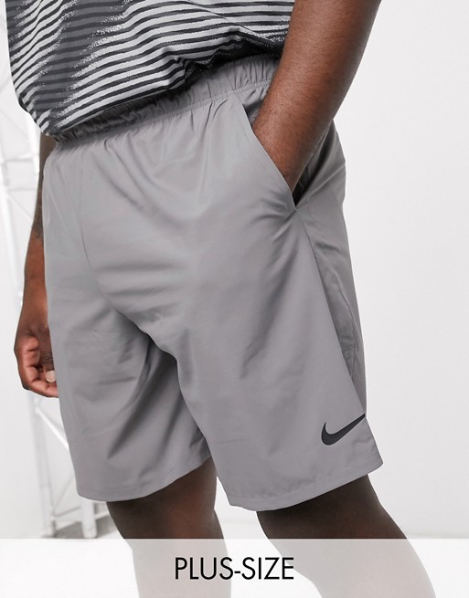 Nike Training Plus flex shorts in grey marl